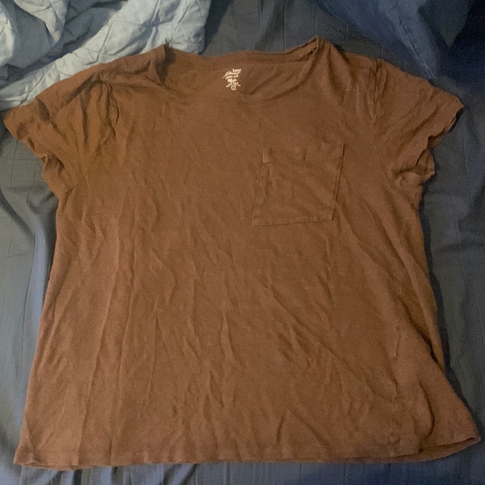 3/$15 brown linen tee